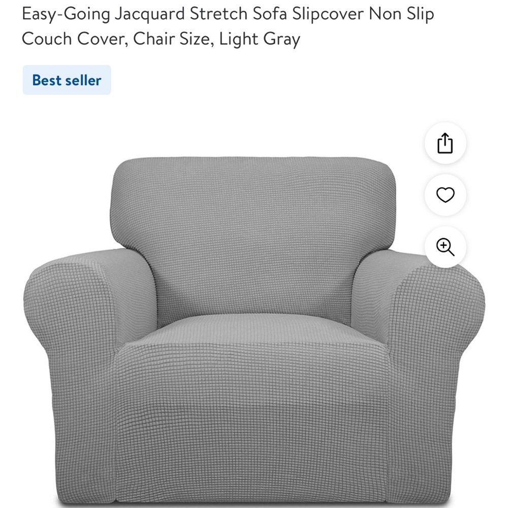 Brand new light gray chair slipcover